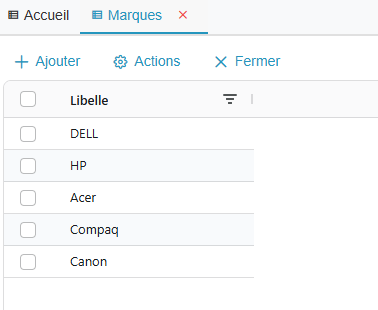 Liste des marques